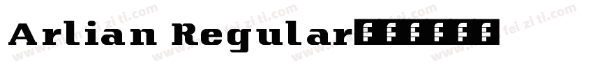 Arlian Regular字体转换